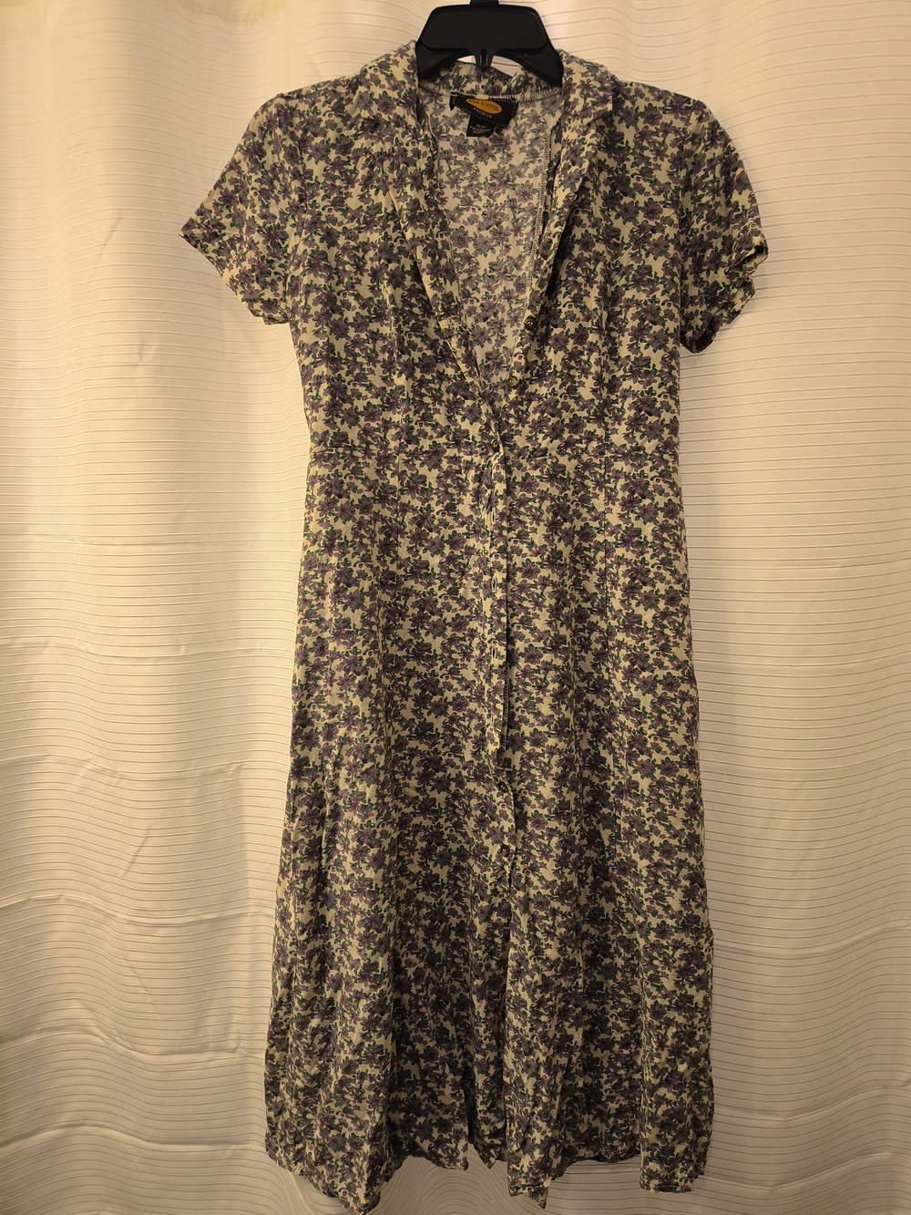 Urban Outfitters Purple Floral V-Neck Midi Dress